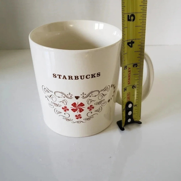 Starbucks 18oz Off-White Large Red Curly'Cue Spinner Design Coffee  Mug. - Picture 8 of 8